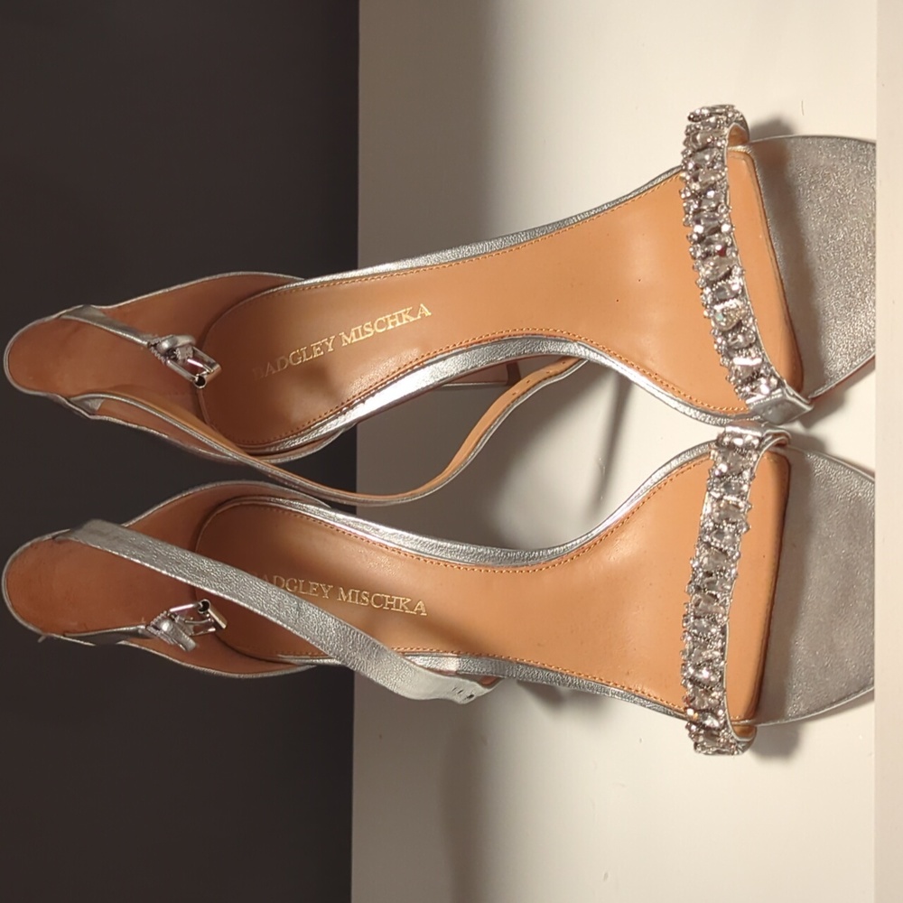 Badgley Mischka Silver Heel